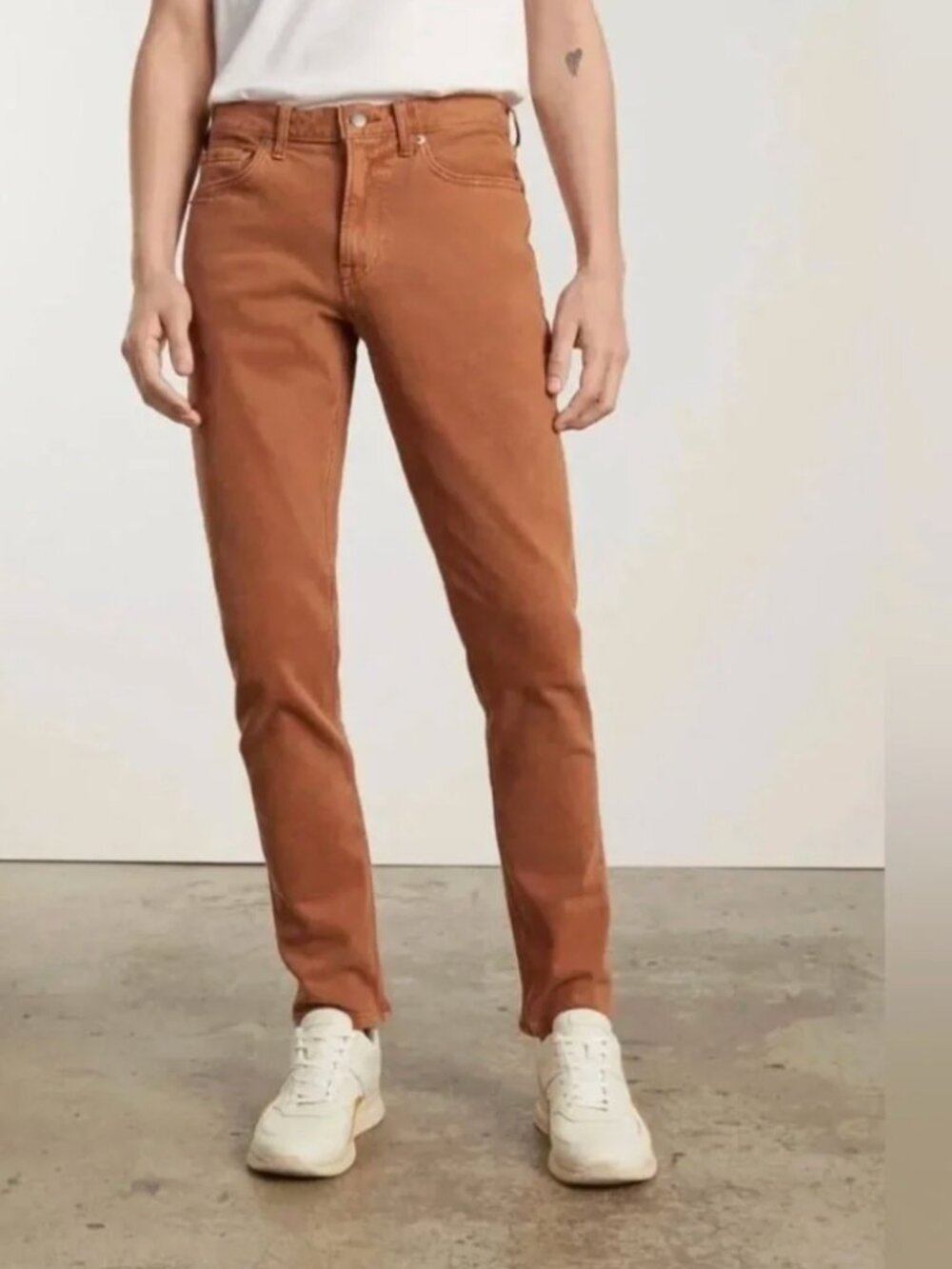 Men's Everlane - Organic Cotton Slim Jeans - Rust - 31x32